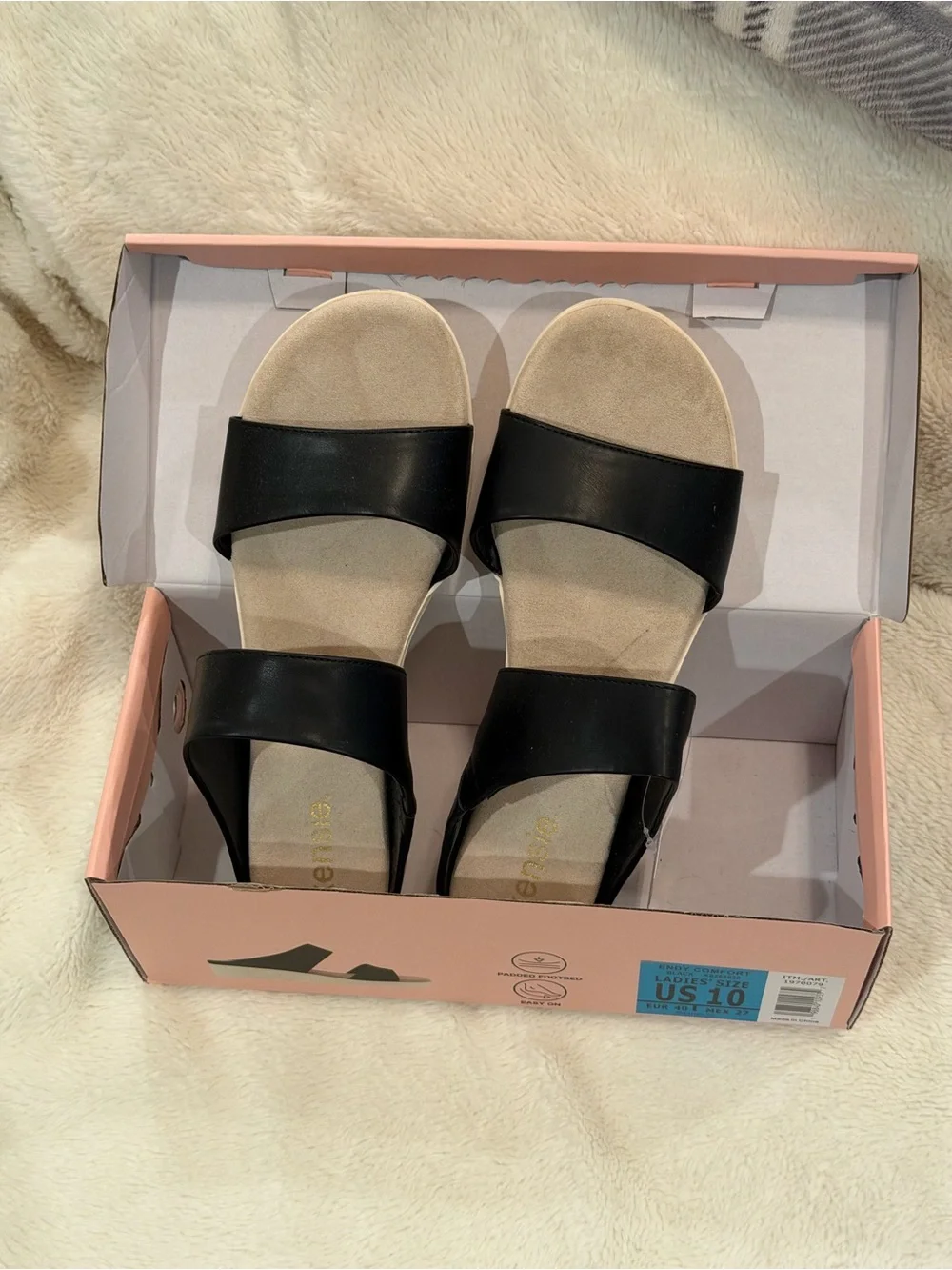 NWT Kensie Black Women’s Slide Sandals Comfortable Everyday Style